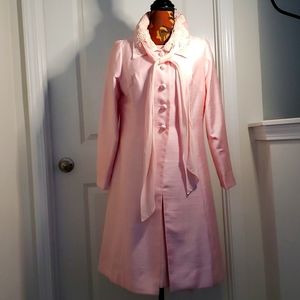 Vintage 60s Alfred Werber Crochet Lace Dress Coat